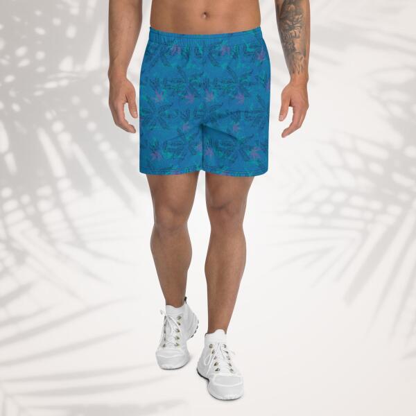 seaside sapphire unisex long athletic shorts