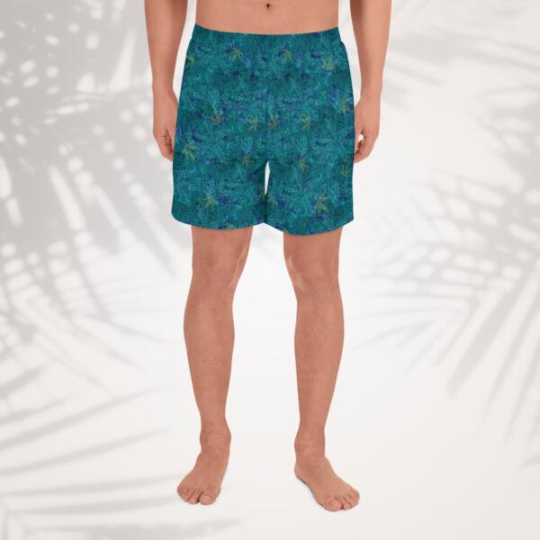 emerald lagoon unisex long athletic shorts