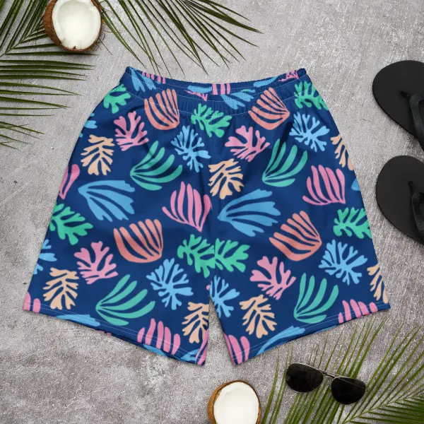 riviera palm unisex long athletic shorts