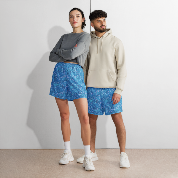 oasis palm unisex long athletic shorts