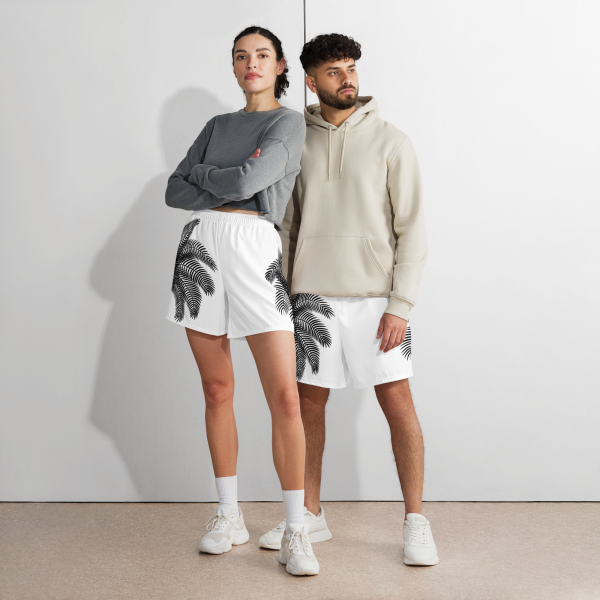 lone black palm unisex long shorts