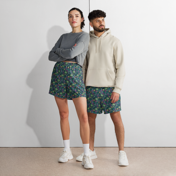 coral reefer green unisex long shorts