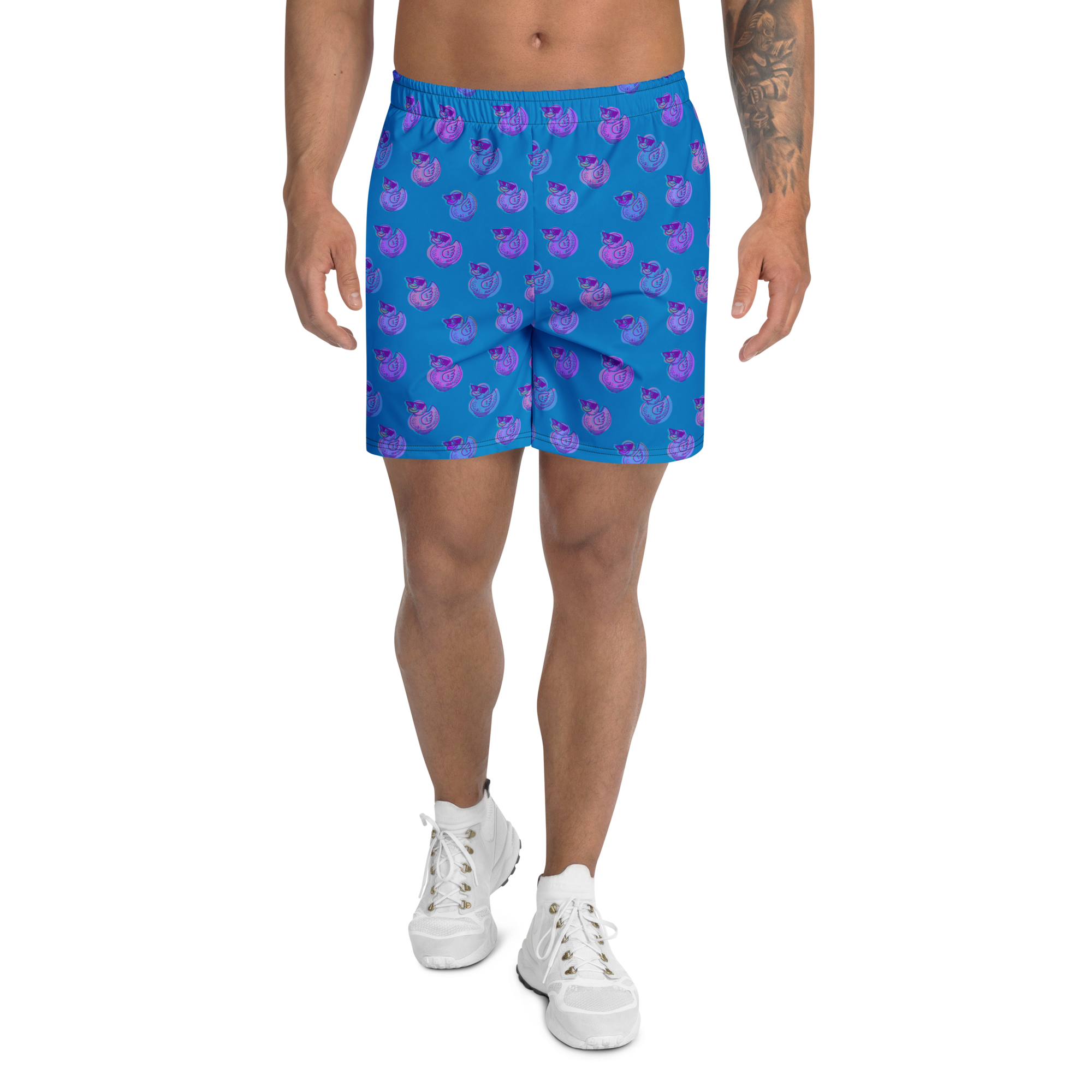 ducks in navy unisex long shorts