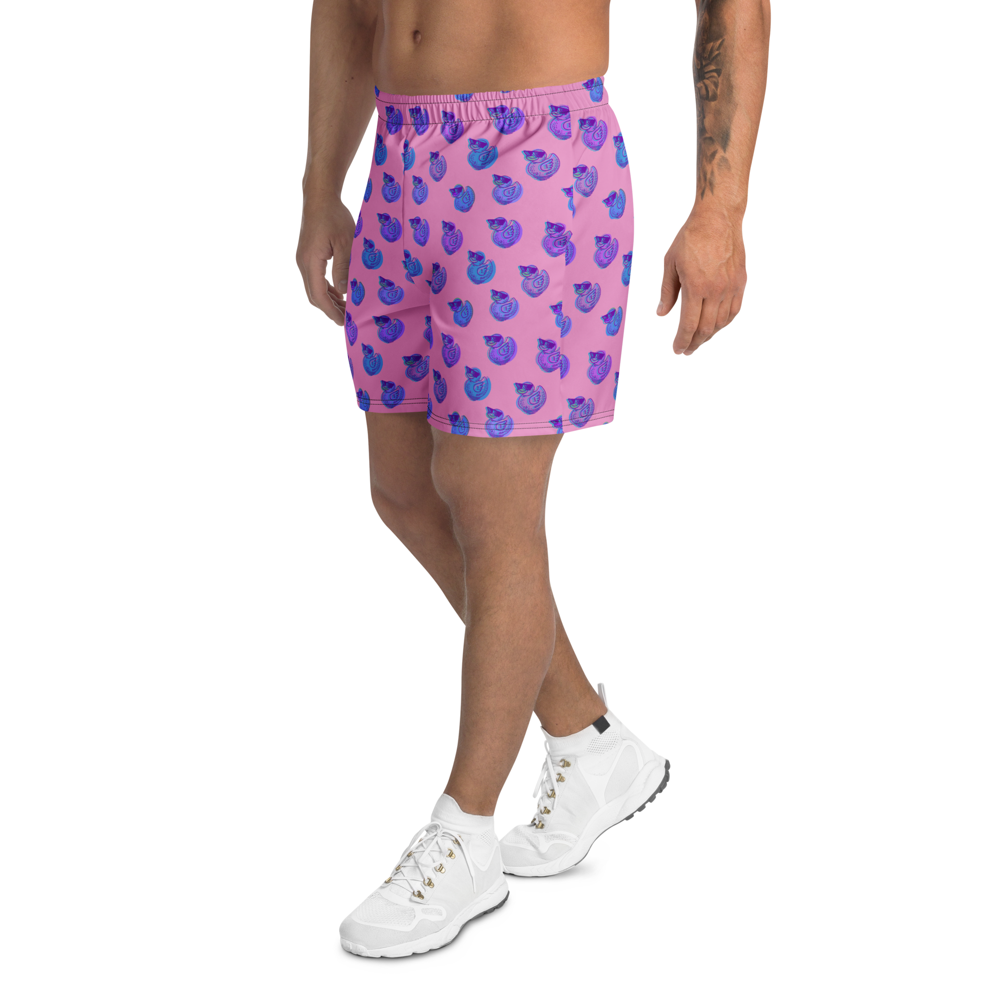 ducks in rose unisex long shorts