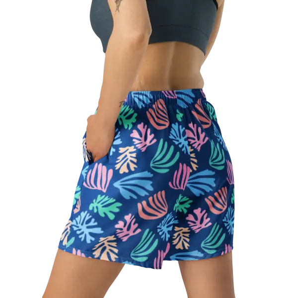 riviera palm unisex long athletic shorts