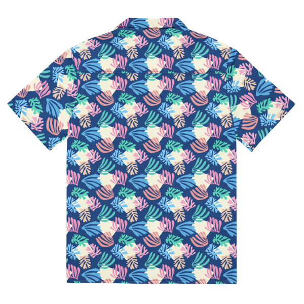 azure palm unisex hawaiian shirt