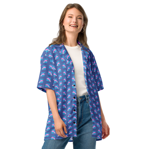 swimtime dolphin mariner hawaiian shirt