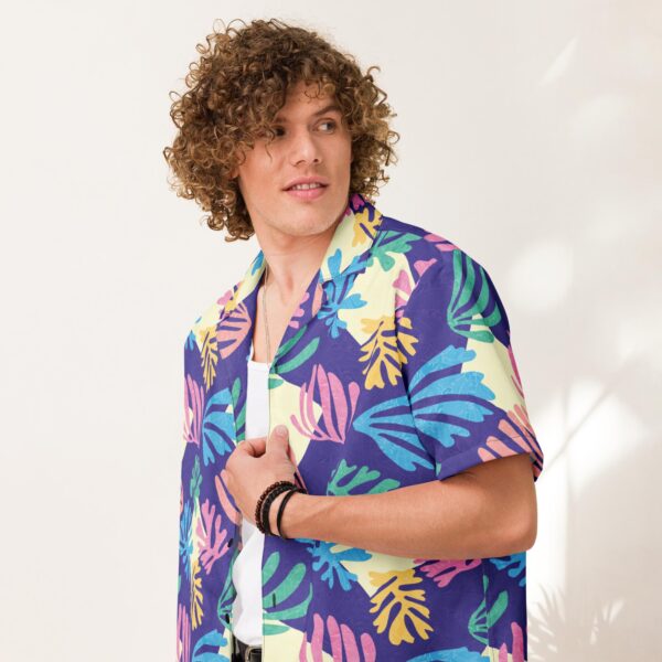 azure palm unisex hawaiian shirt