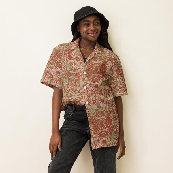 gypsy palm unisex button shirt