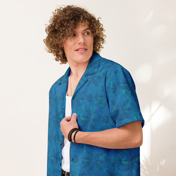 Indigo Oasis Unisex Hawaiian Shirt