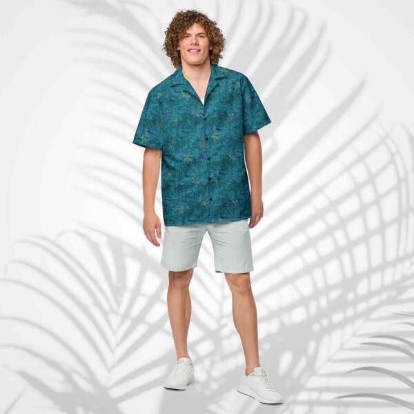 emerald lagoon unisex hawaiian shirt