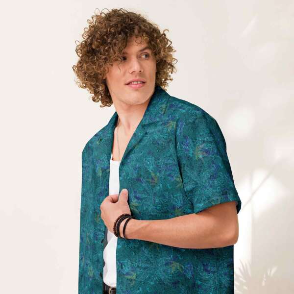 emerald lagoon unisex hawaiian shirt