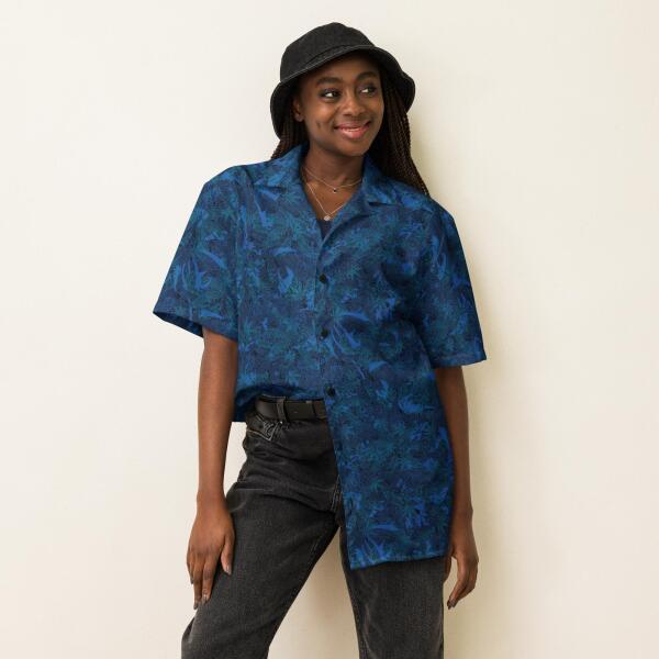 Indigo Oasis unisex hawaiian shirt