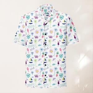 Beach Graffiti Unisex Hawaiian Shirt