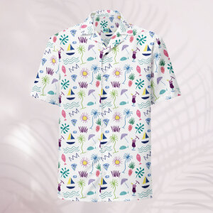 beach graffiti unisex hawaiian shirt