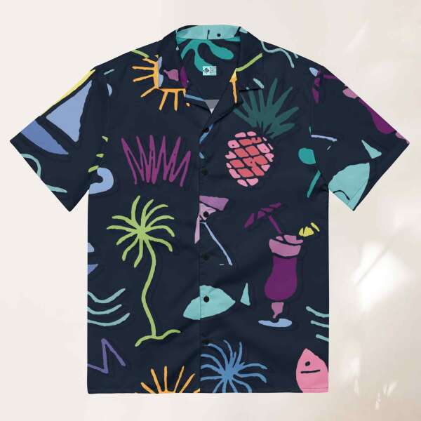 party graffiti unisex hawaiian shirt