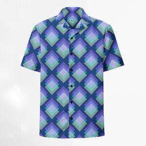 Deep Cerulean unisex hawaiian shirt