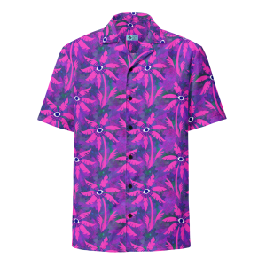 purple palm grove unisex hawaiian shirt