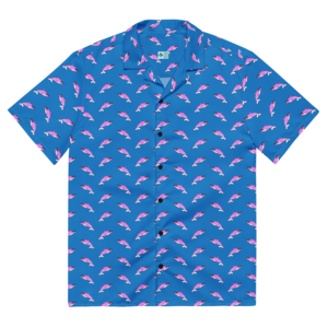 swimtime dolphin mariner hawaiian shirt