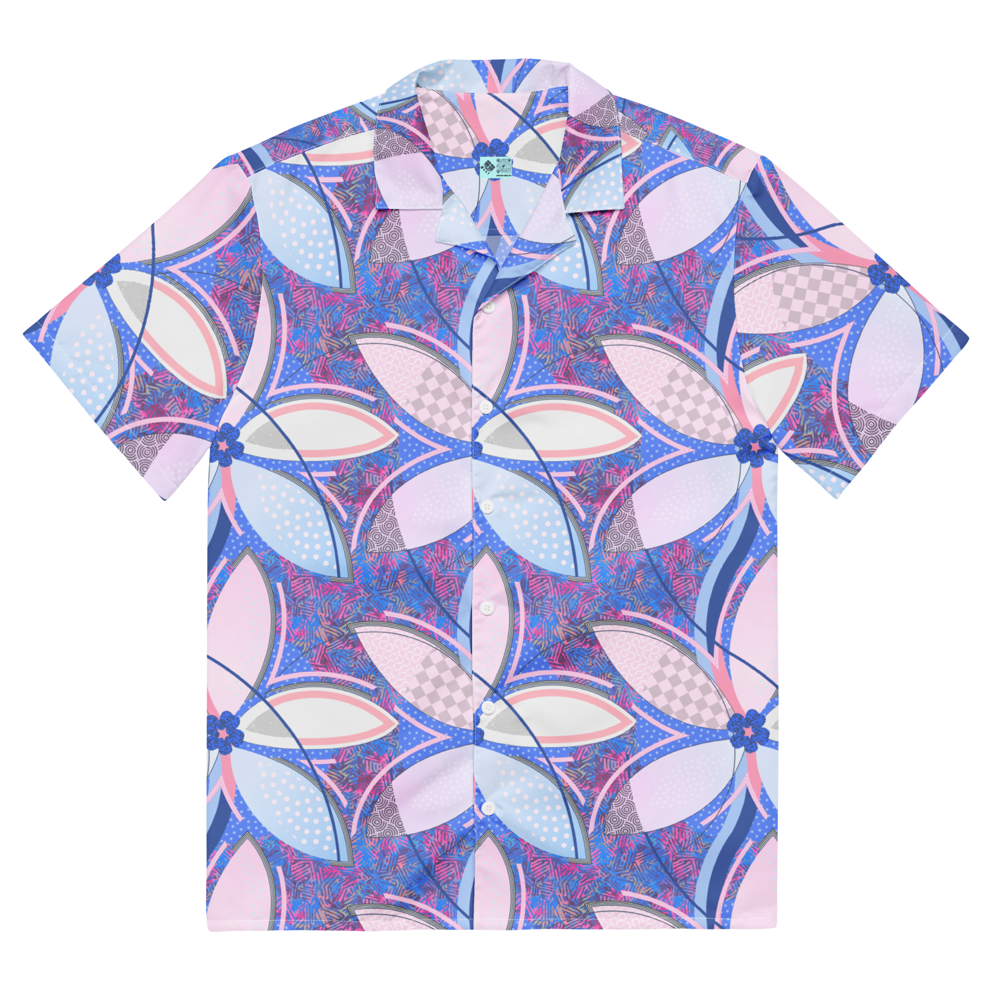 palm circle unisex button shirt