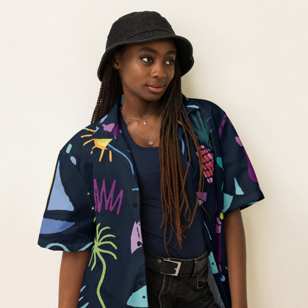 party graffiti unisex hawaiian shirt