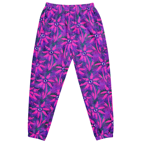 purple palm grove unisex track pants