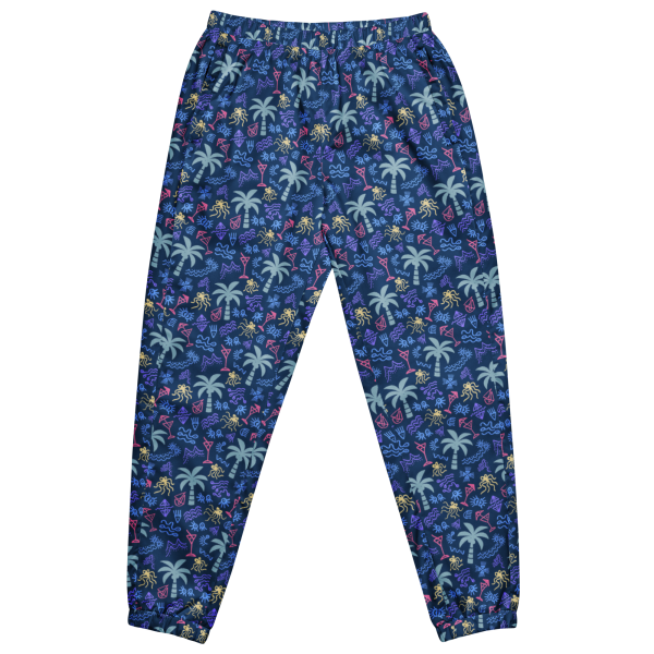coral reefer blue unisex track pants