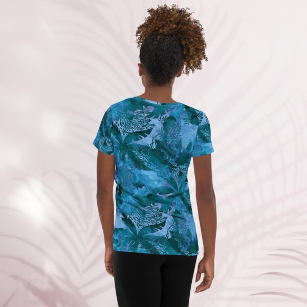 mayreau palm women's athletic t shirt