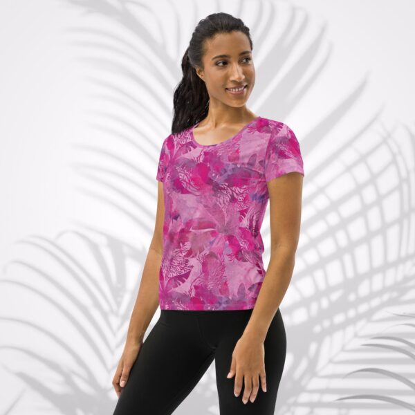 Martinique Palm Women's Athletic T-shirt