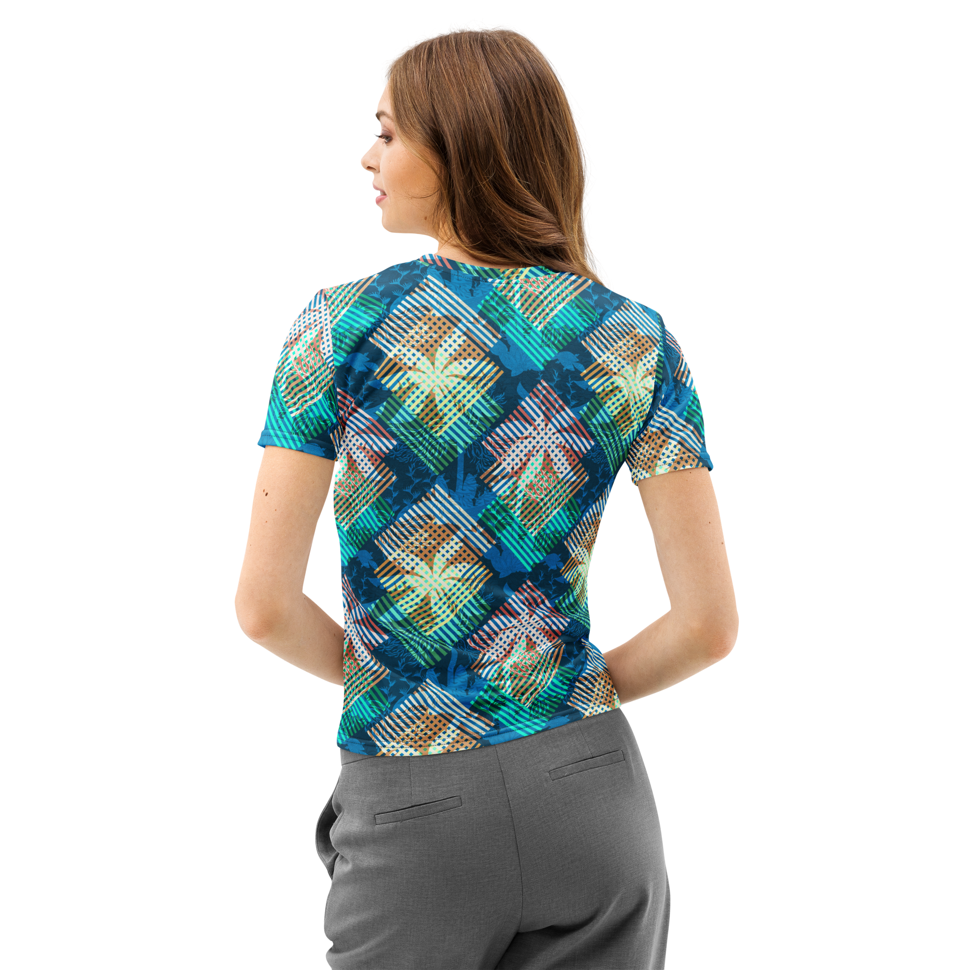 tropic elation haze women’s cotton t shirt