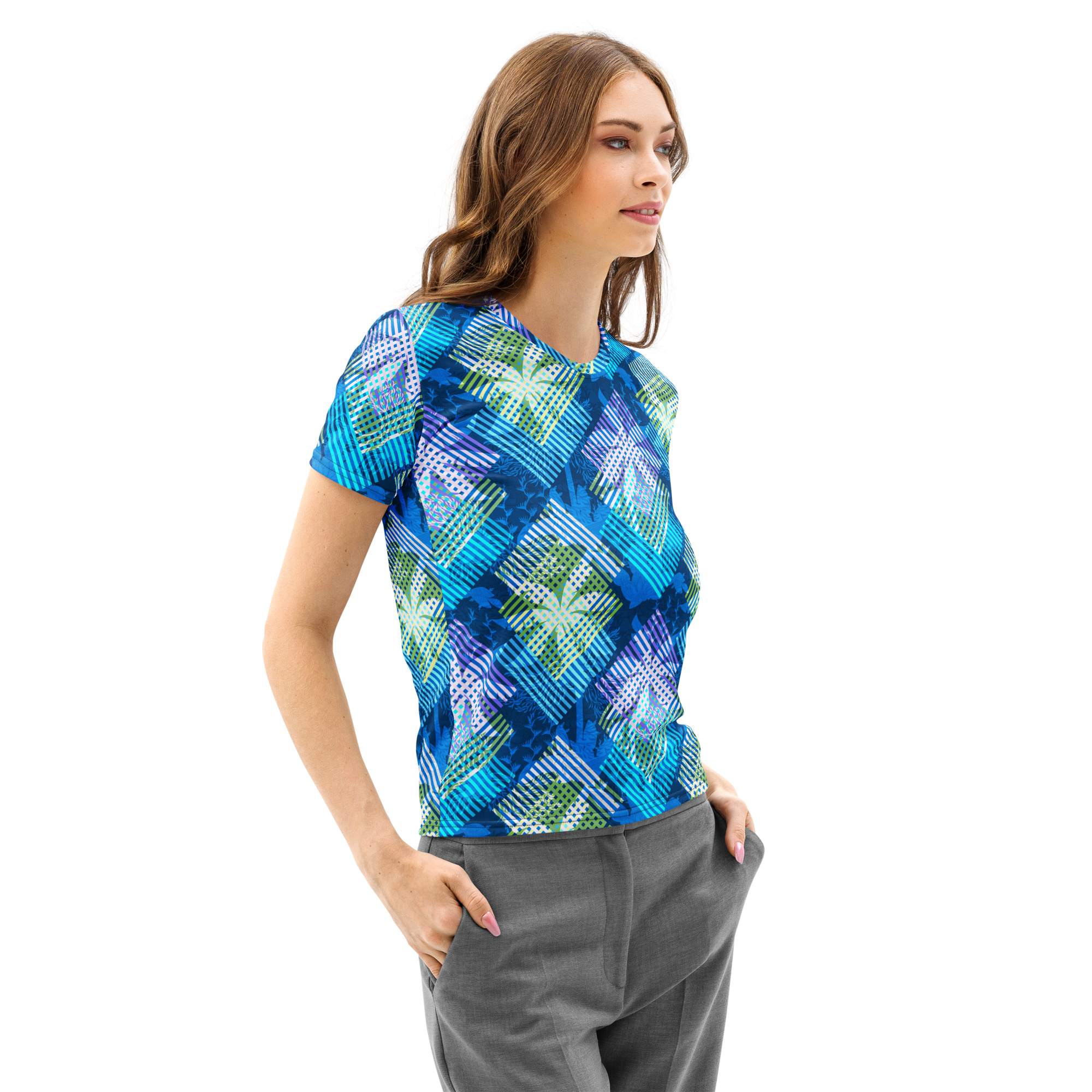 tropic elation reef women’s cotton t shirt