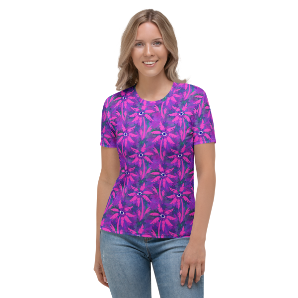 purple palm grove women's t shirt