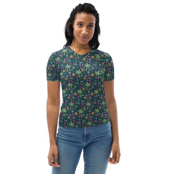 coral reefer green women's t shirt