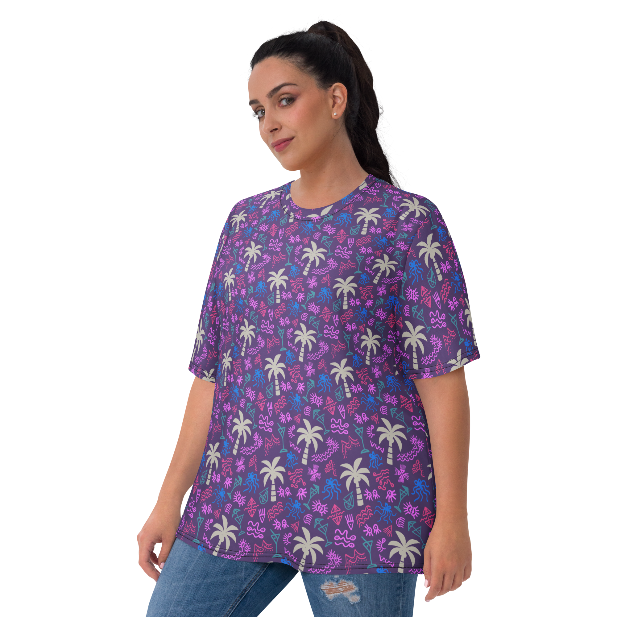coral reefer purple women's t shirt