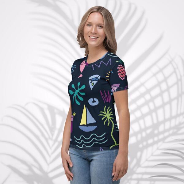 party graffiti women's t shirt