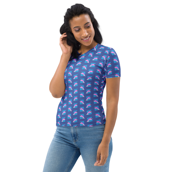 swimtime dolphin mariner women's t shirt