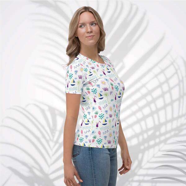 beach graffiti women's t shirt