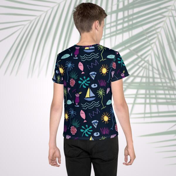 sunset graffiti youth t shirt