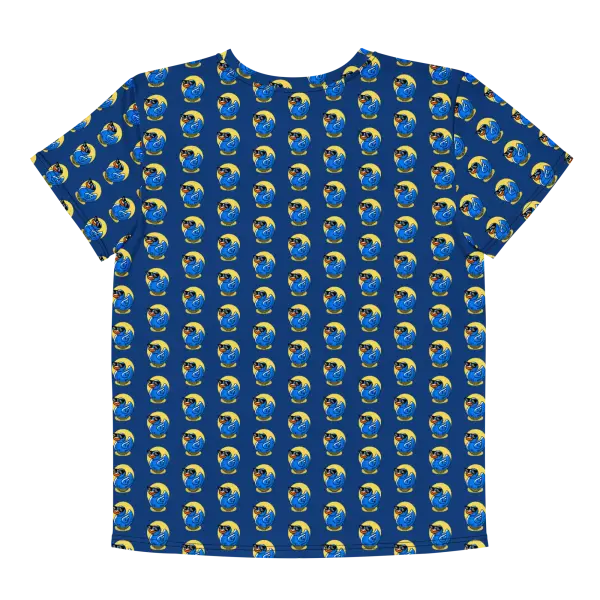 swimtime ducks cerulean youth t shirt