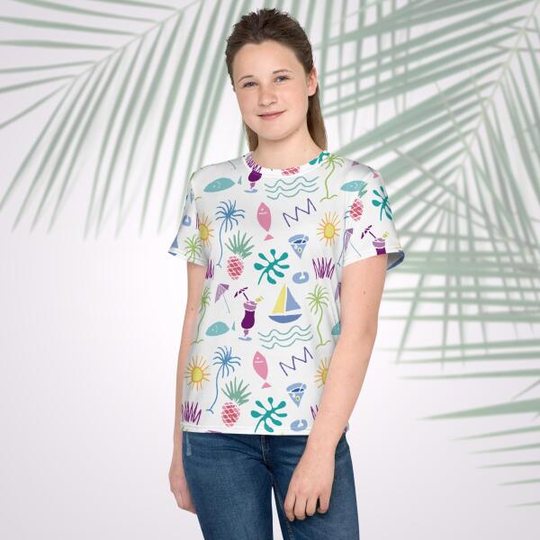 beach graffiti youth t shirt