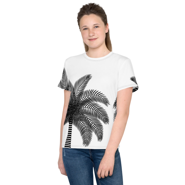 lone black palm youth t shirt