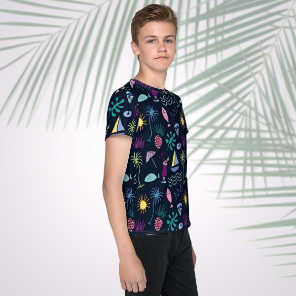 sunset graffiti youth t shirt