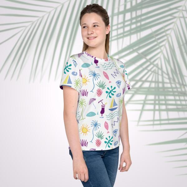 beach graffiti youth t shirt