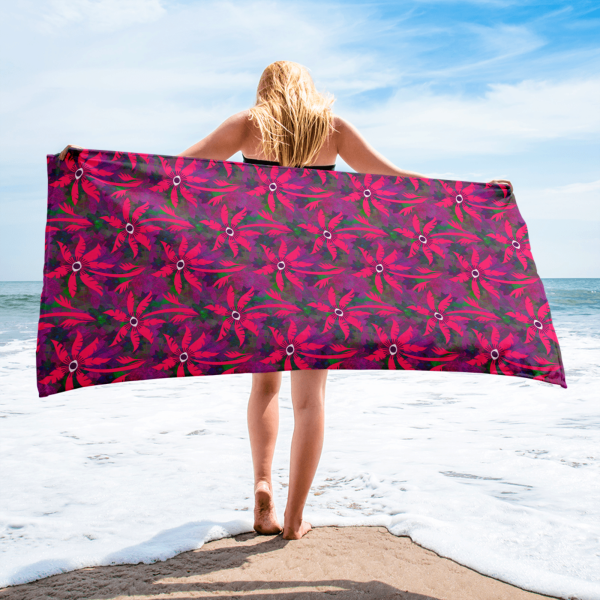 red palm grove towel