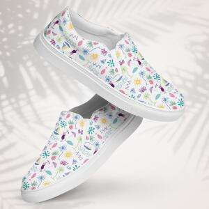 beach graffiti men’s canvas shoes