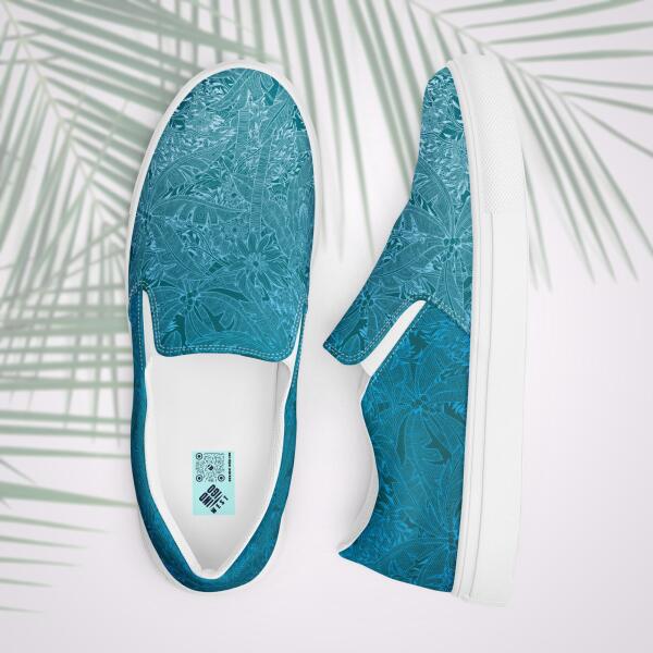 tropical shore men’s canvas shoes