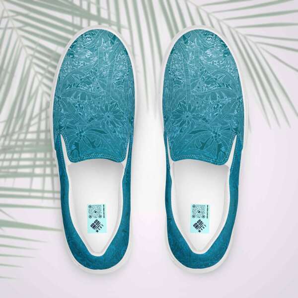 tropical shore men’s canvas shoes