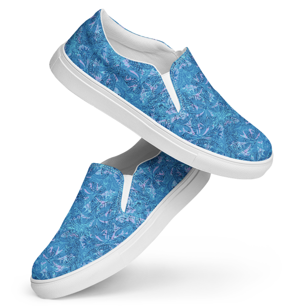 seaside sapphire men’s canvas shoes