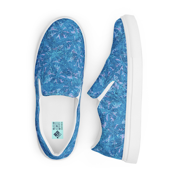 seaside sapphire men’s canvas shoes