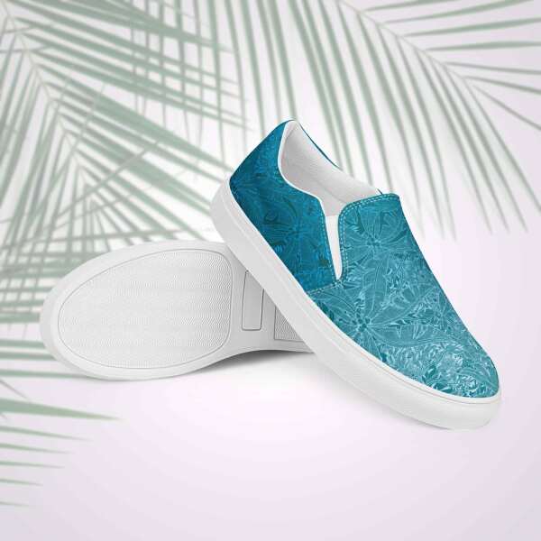 tropical shore men’s canvas shoes